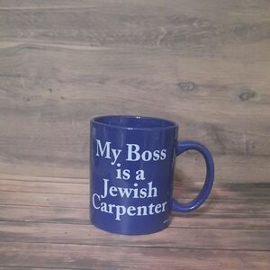 Navy Mug with Bold White Text